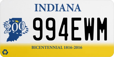 IN license plate 994EWM