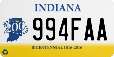 IN license plate 994FAA
