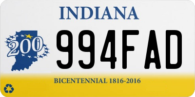 IN license plate 994FAD