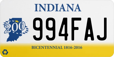 IN license plate 994FAJ