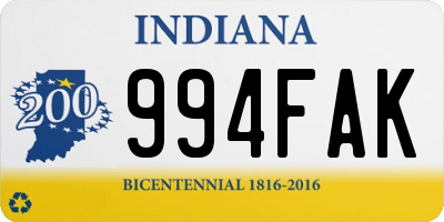 IN license plate 994FAK