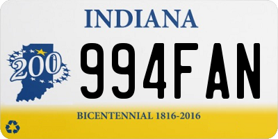 IN license plate 994FAN