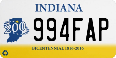 IN license plate 994FAP