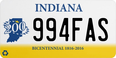 IN license plate 994FAS