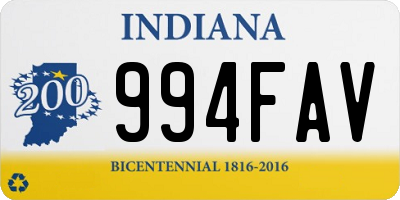 IN license plate 994FAV