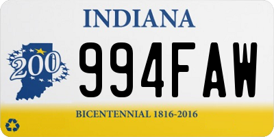 IN license plate 994FAW