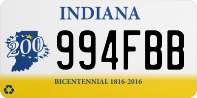 IN license plate 994FBB