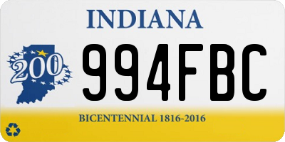 IN license plate 994FBC