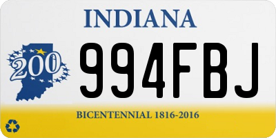 IN license plate 994FBJ