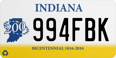 IN license plate 994FBK