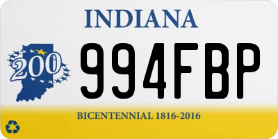 IN license plate 994FBP