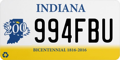 IN license plate 994FBU