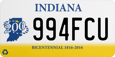 IN license plate 994FCU