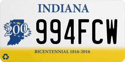 IN license plate 994FCW