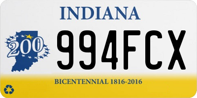 IN license plate 994FCX