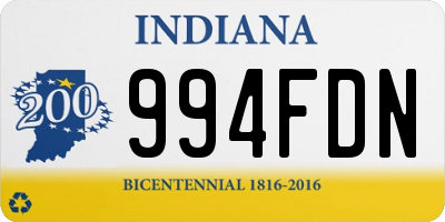 IN license plate 994FDN