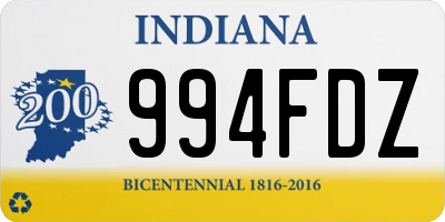 IN license plate 994FDZ