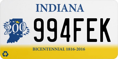 IN license plate 994FEK