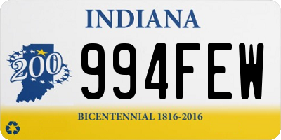 IN license plate 994FEW