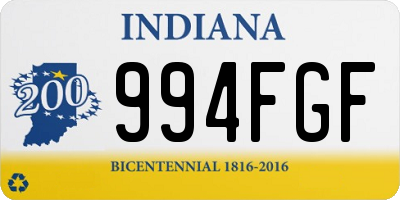 IN license plate 994FGF