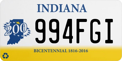 IN license plate 994FGI