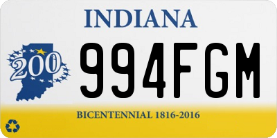 IN license plate 994FGM