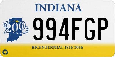 IN license plate 994FGP