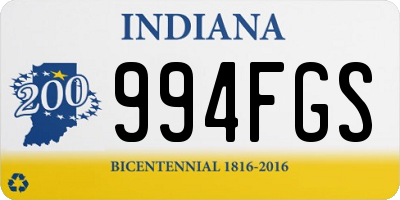 IN license plate 994FGS