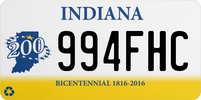 IN license plate 994FHC