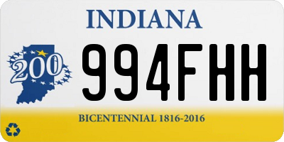 IN license plate 994FHH