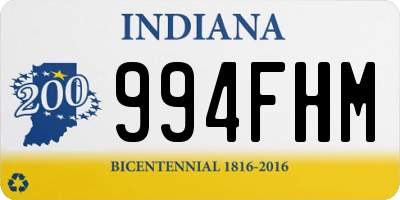 IN license plate 994FHM