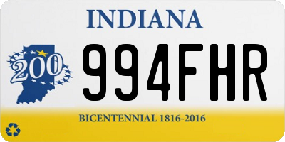 IN license plate 994FHR