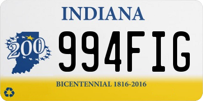 IN license plate 994FIG