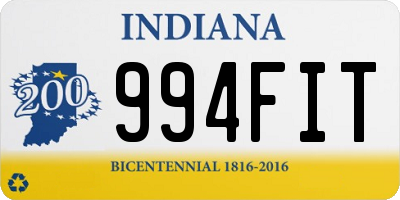 IN license plate 994FIT