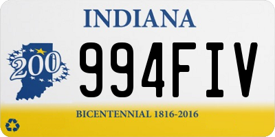 IN license plate 994FIV