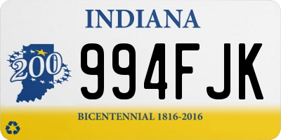 IN license plate 994FJK