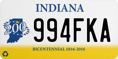 IN license plate 994FKA