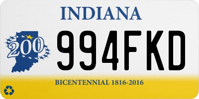 IN license plate 994FKD