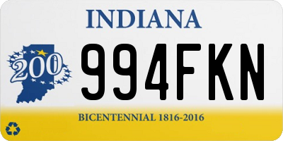 IN license plate 994FKN