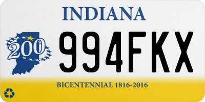 IN license plate 994FKX