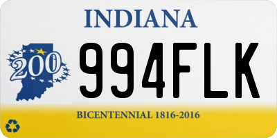 IN license plate 994FLK