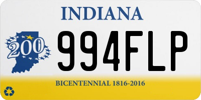 IN license plate 994FLP