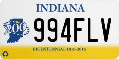 IN license plate 994FLV