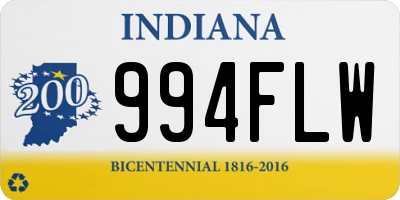 IN license plate 994FLW