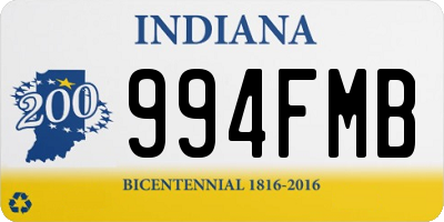 IN license plate 994FMB