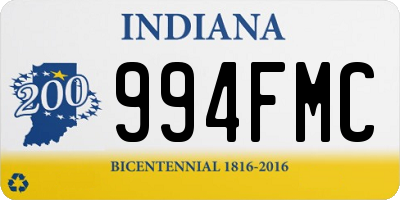 IN license plate 994FMC