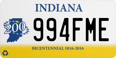 IN license plate 994FME