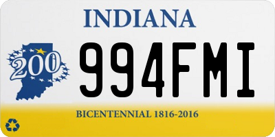 IN license plate 994FMI