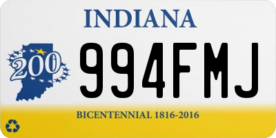 IN license plate 994FMJ