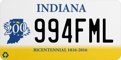 IN license plate 994FML